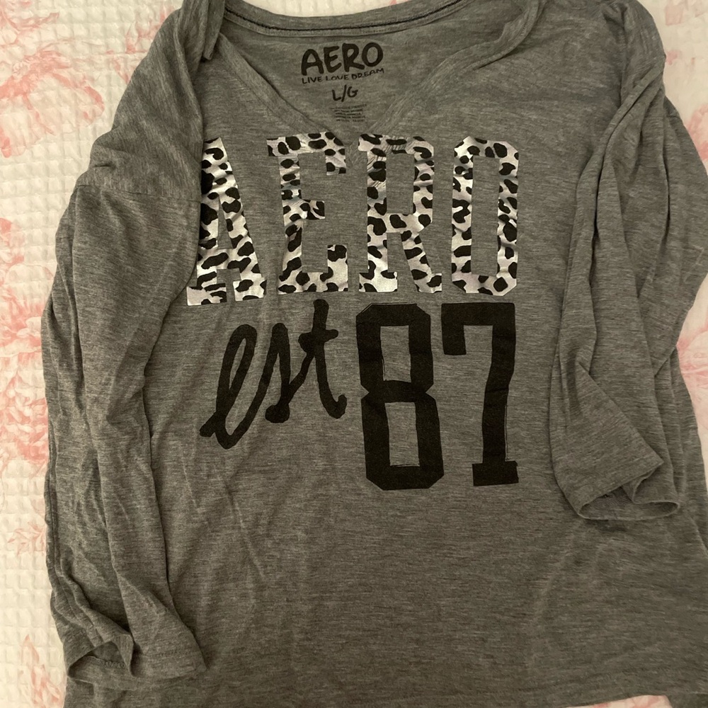 Aero Gray Women's Long Sleeve Pajama Top